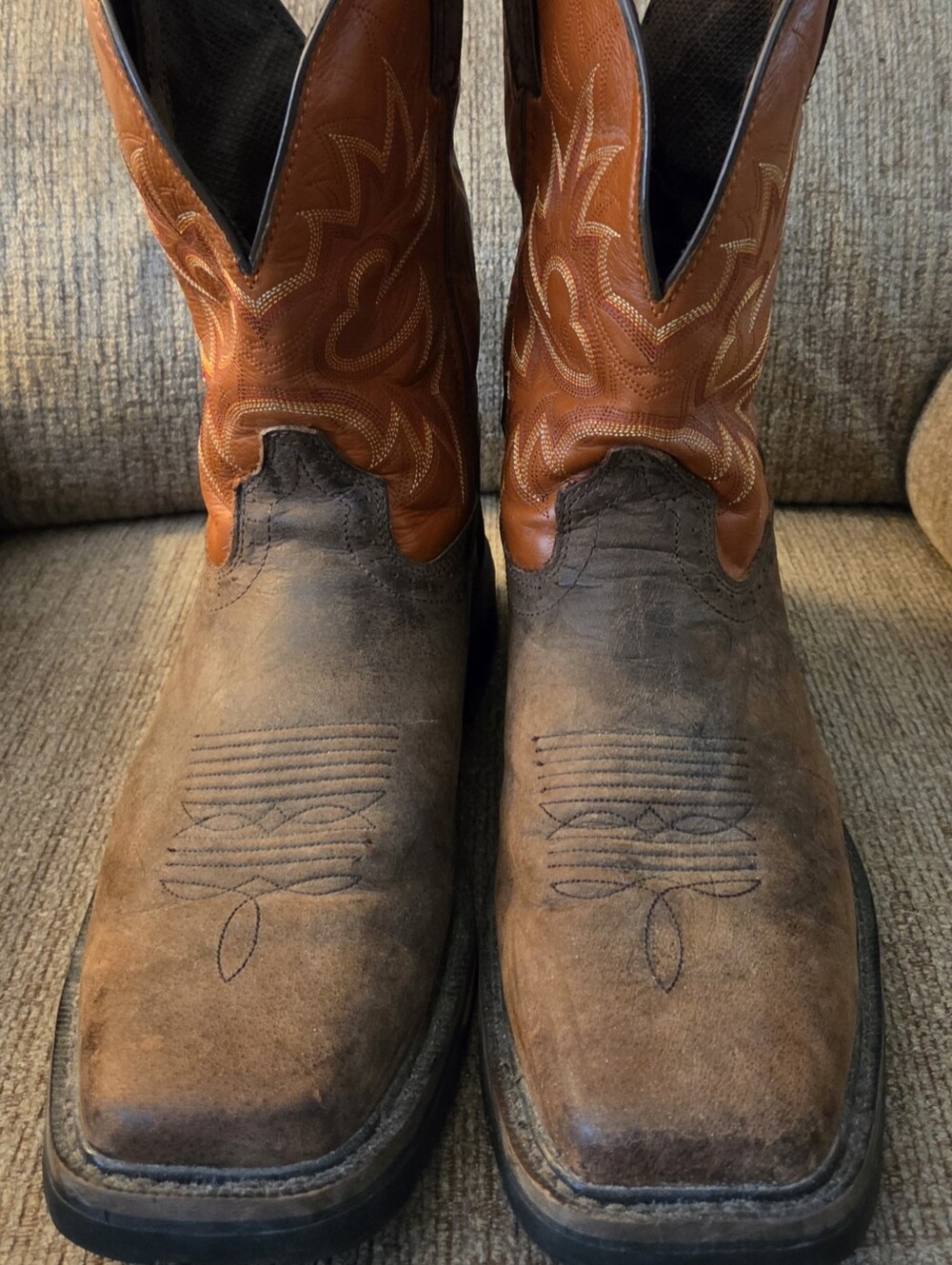 Men's Two-Tone Brown/Tan Justin Western Boots